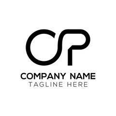 Initial Simple Letter OP Logo Design Vector Template. Abstract Minimal OP Letter Logo Design