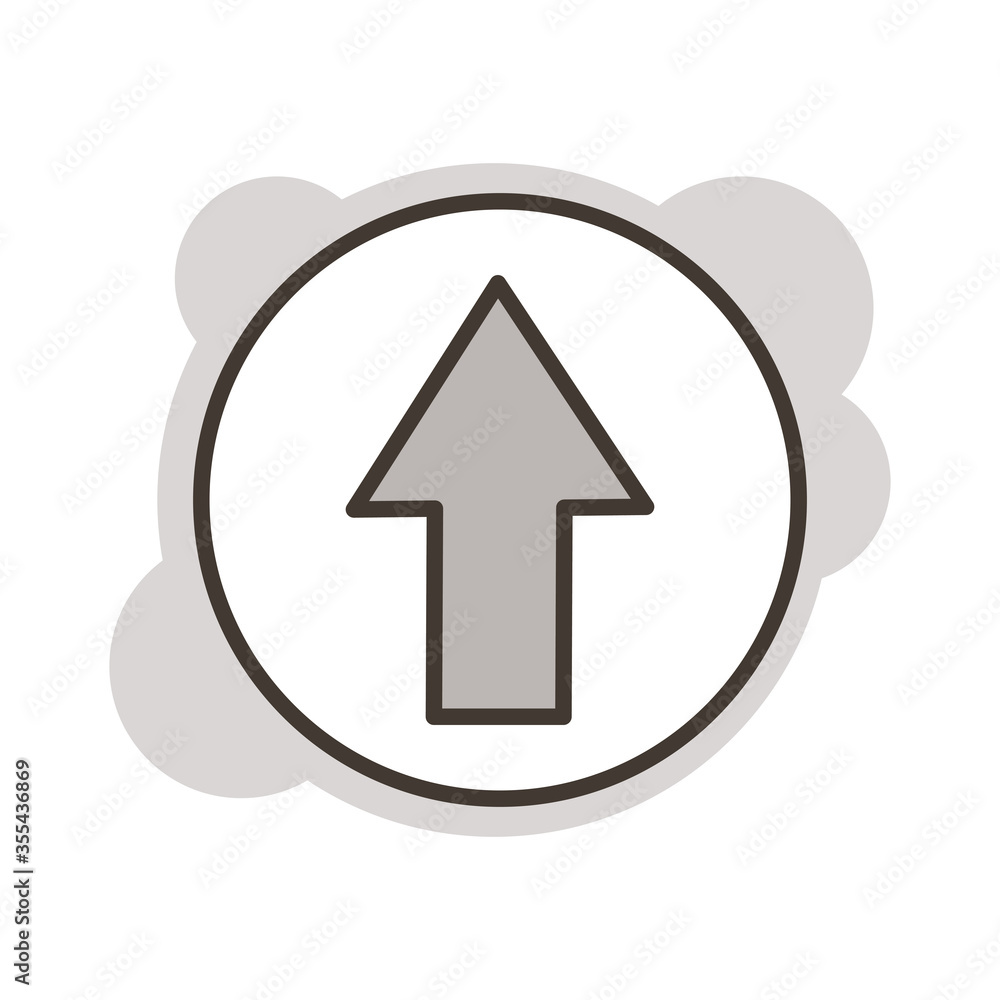Poster arrow upload line style icon
