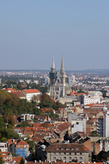 Fototapeta na wymiar Cathedral of the Assumption of the Virgin Mary in Zagreb, Croatia