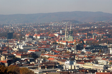 Obraz premium Cathedral of the Assumption of the Virgin Mary in Zagreb, Croatia