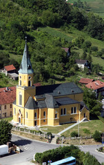 Fototapeta na wymiar Saint George Parish Church in Desinic, Croatia