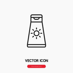 sun cream icon vector sign symbol