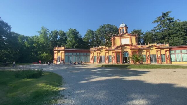 28/05/20, Modena, Italy - Estensi Ducal Gardens with Palazzina Vigarani (now exhibition venue of the Civic Gallery).