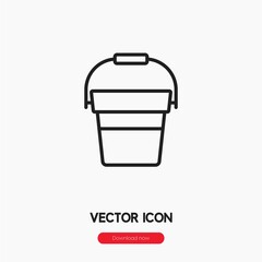 bucket icon vector sign symbol