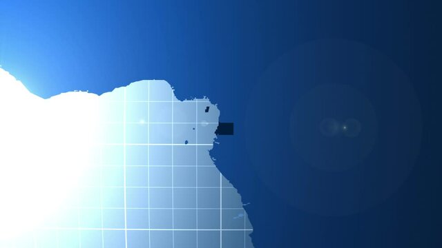 Equatorial Guinea. Zooming into Republic of Equatorial Guinea on the globe.