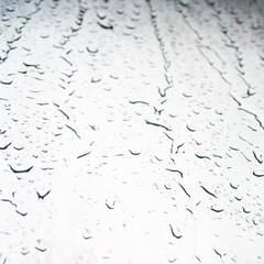 Rain on a clear glass window pane