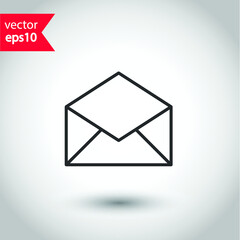 Envelope vector icon. Mail flat sign design. Envelope symbol pictogram