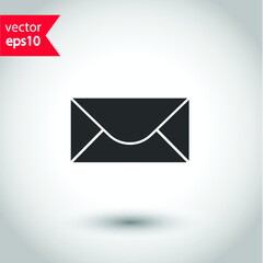 Envelope vector icon. Mail flat sign design. Envelope symbol pictogram
