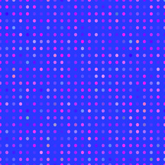 color seamless vector pattern. Abstract repeatable colorful dots on blue background, pattern. Seamlessly repeatable.