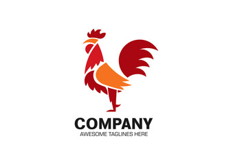 Rooster logo design and template vector symbol icon