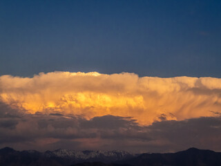 sunset in the mountains