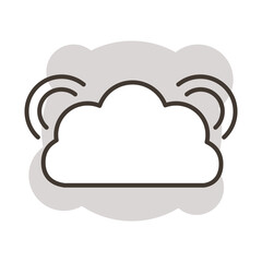 cloud computing line style icon