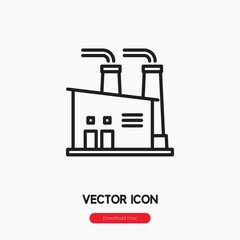 factory icon vector sign symbol