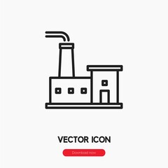 factory icon vector sign symbol