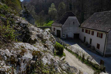 Ermitage Arlesheim, Landschaftsgarten in einem kleinen malerischen Tal nähe Basel.