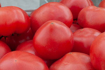 .Ripe red tomatoes