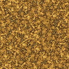 Seamless pattern. Maple leaves painted in golden shades.