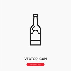 beer bottle icon vector sign symbol