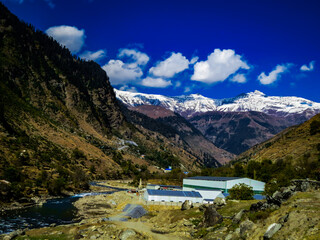 Plakat river flowing through the valley