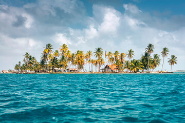 Small Carribean island in Guna Yala Comarca province of Panama.