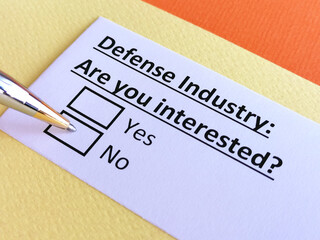 Questionnaire about industry