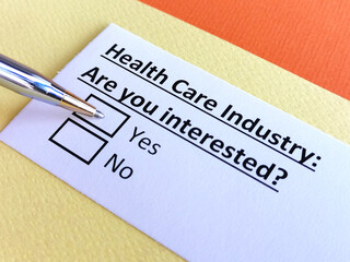 Questionnaire about industry