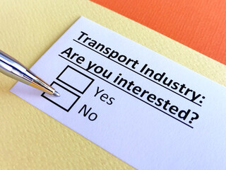 Questionnaire about industry