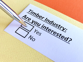 Fototapeta premium Questionnaire about industry