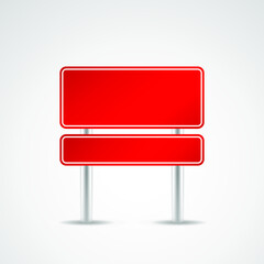 Road sign. Blank traffic road, empty, warning, caution, attention, stop, safety, shape danger, boards street guide vector.