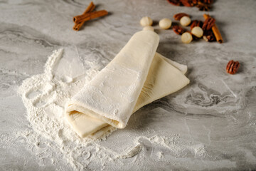  Traditional puff Raw dough ready to cook