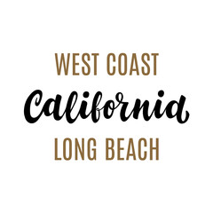 California retro lettering. 