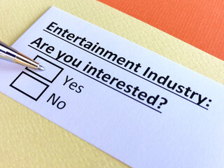 Obraz premium Questionnaire about industry