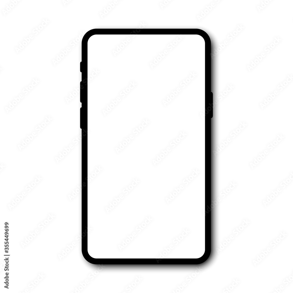 Canvas Prints mobile phone. mobile phone mockup. template smartphone, isolated. mobile phone with shadow. vector i