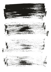 Flat Paint Brush Thin Long Background High Detail Abstract Vector Background Set 