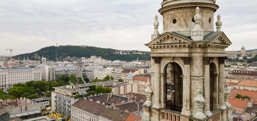 Budapest from a birds eye viewpoint St. Stephen's Basilica