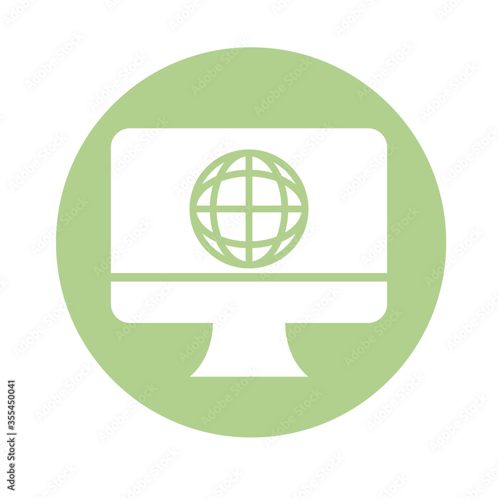 Poster desktop with sphere browser line style