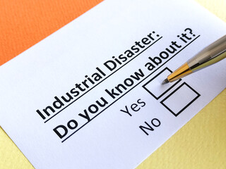 Obraz premium Questionnaire about industry