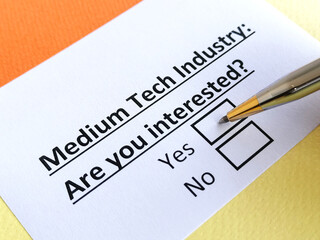 Obraz premium Questionnaire about industry