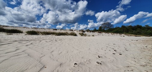 beautiful beach scene at the baltic sea on the isle of ruegen