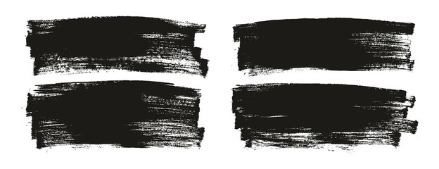 Flat Paint Brush Thin Long Background High Detail Abstract Vector Background Set 