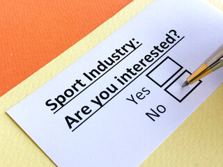 Obraz premium Questionnaire about industry