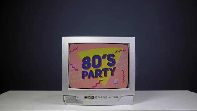 80's Party Old Retro Tv 