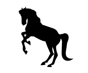 horse vector illustration, silhouette drawing, vector