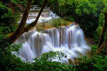Huai Mae Khamin Waterfall, Khuean Srinagarindra National Park, Kanchanaburi Province
