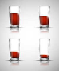 Glass with cold drink alcohol. Bright soda. A glass of lemonade or fruit juice. Cold iced tea. Bar with a glass of cocktail fizzy water