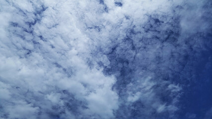 The blue sky and white clouds