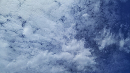 The blue sky and white clouds