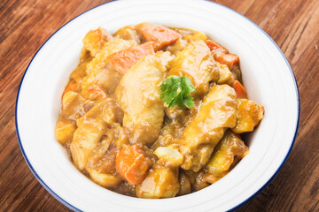 Chicken wings in curry, chicken in curry