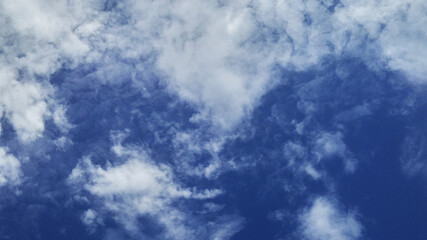 The blue sky and white clouds