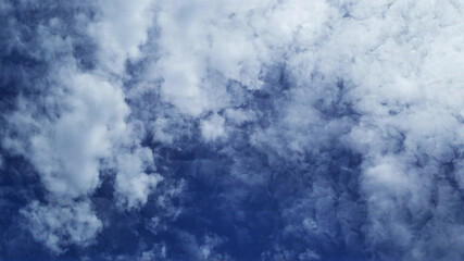 The blue sky and white clouds